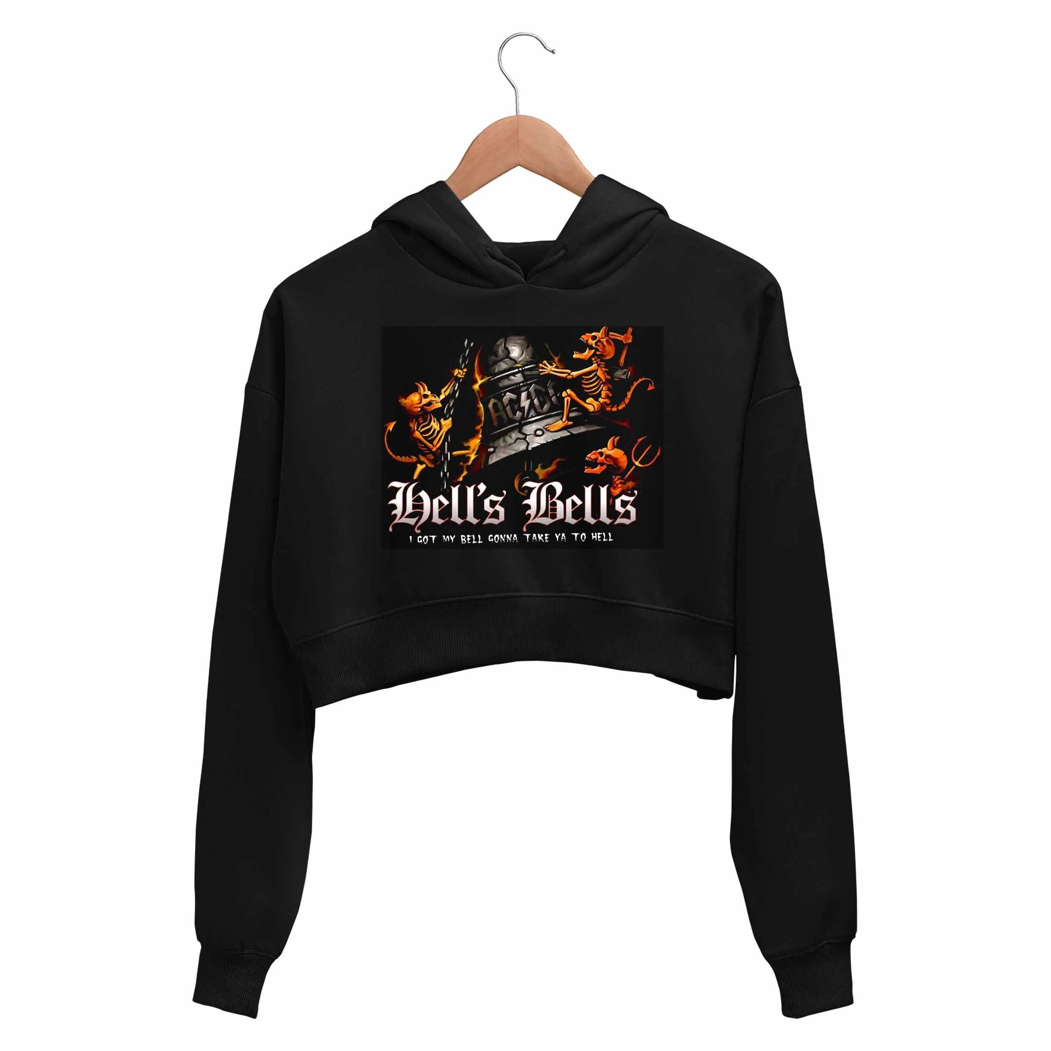 AC/DC Crop Hoodie - Hell's Bells