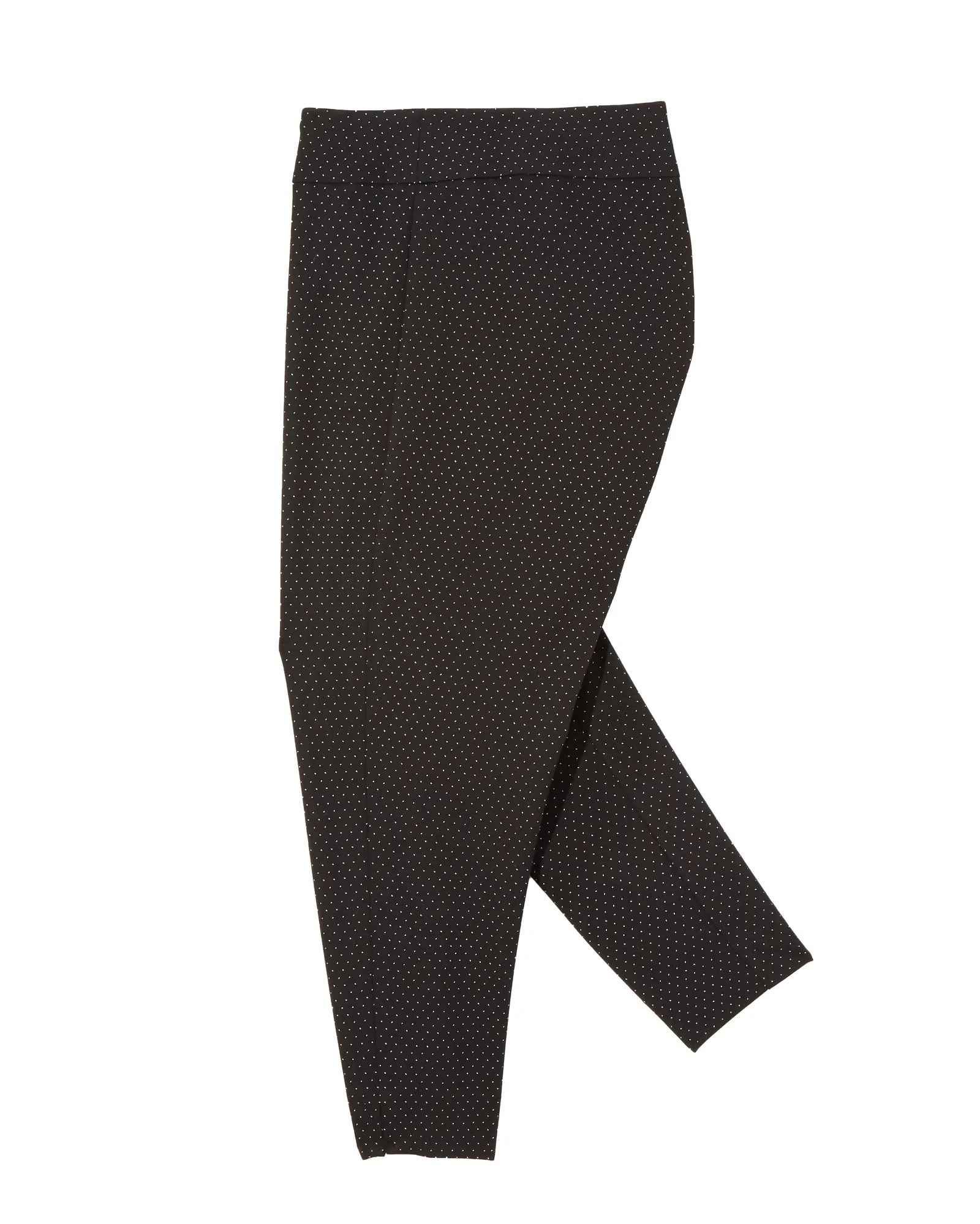 Alba Patterned Slim Compression Ankle Pant | Black / White