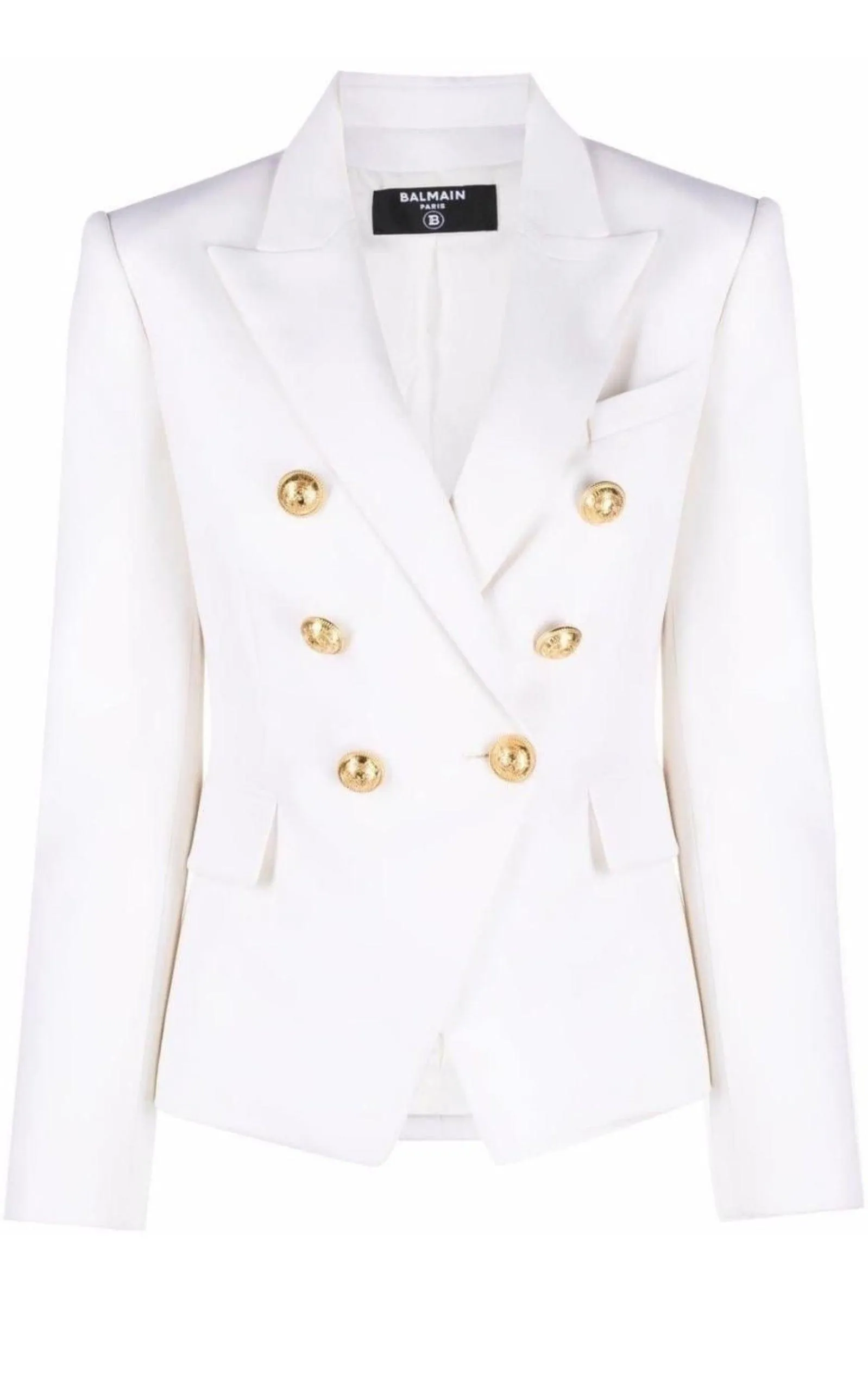 Balmain Double Breasted White Blazer