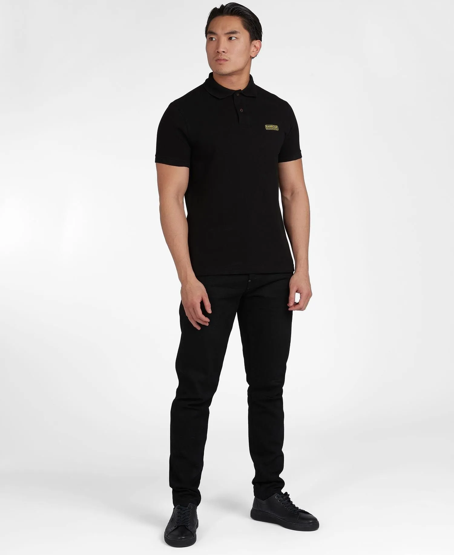 BARBOUR INTERNATIONAL ESSENTIAL POLO BLACK