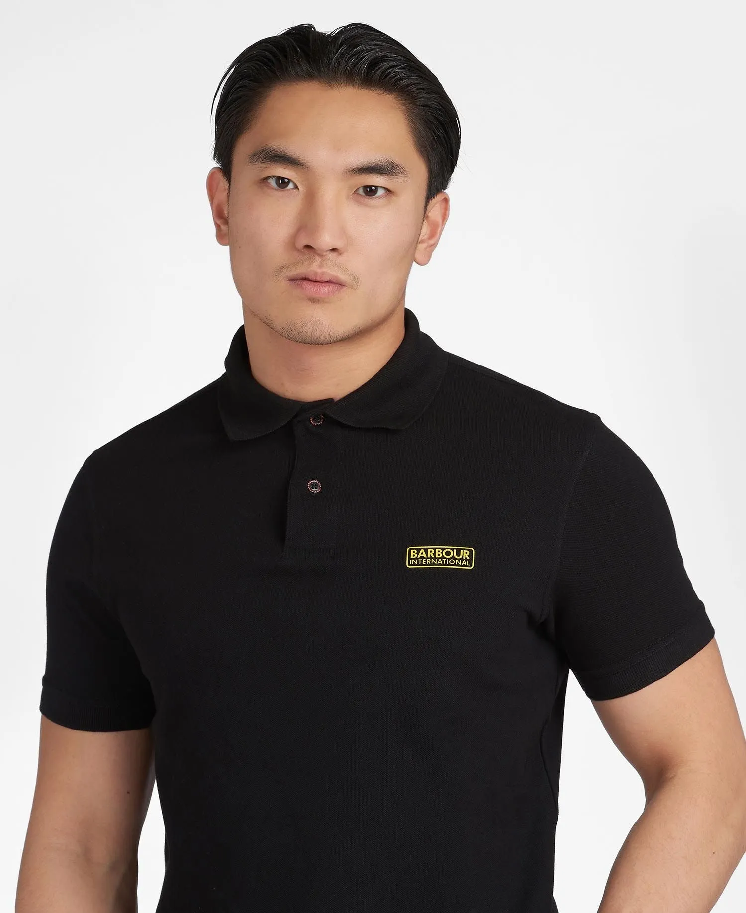 BARBOUR INTERNATIONAL ESSENTIAL POLO BLACK