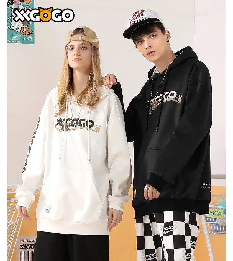 Bear Print Couple Space Cotton Hoodies