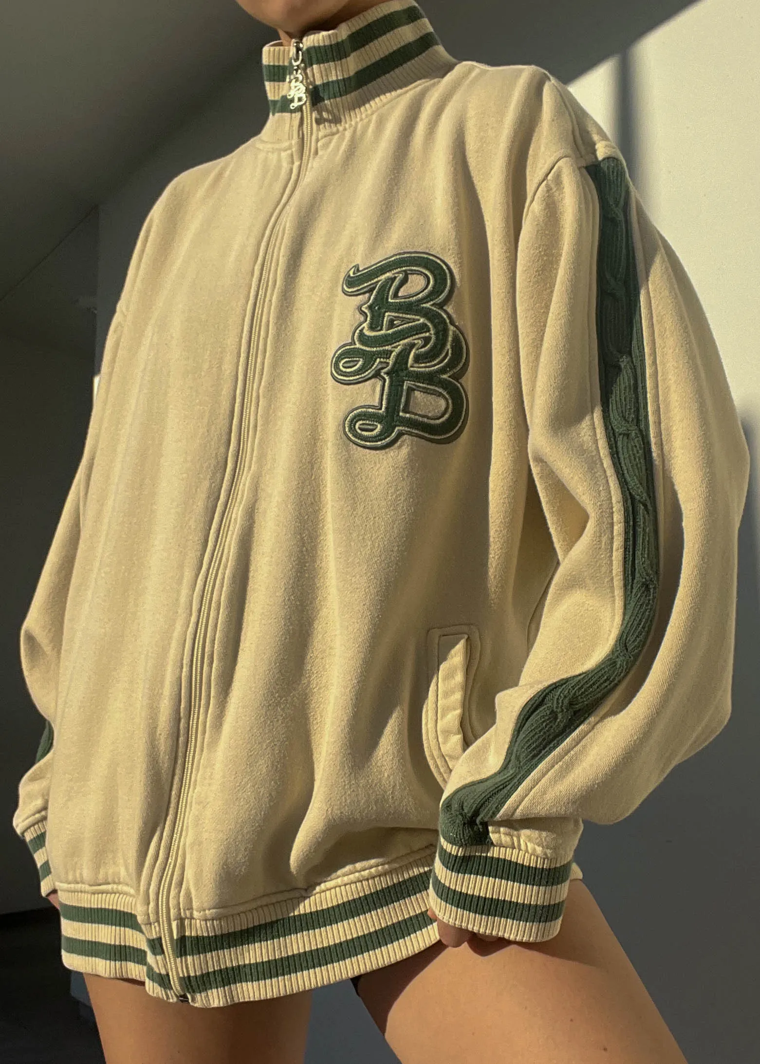 Beige & Green Bad Boy Jacket (XL)