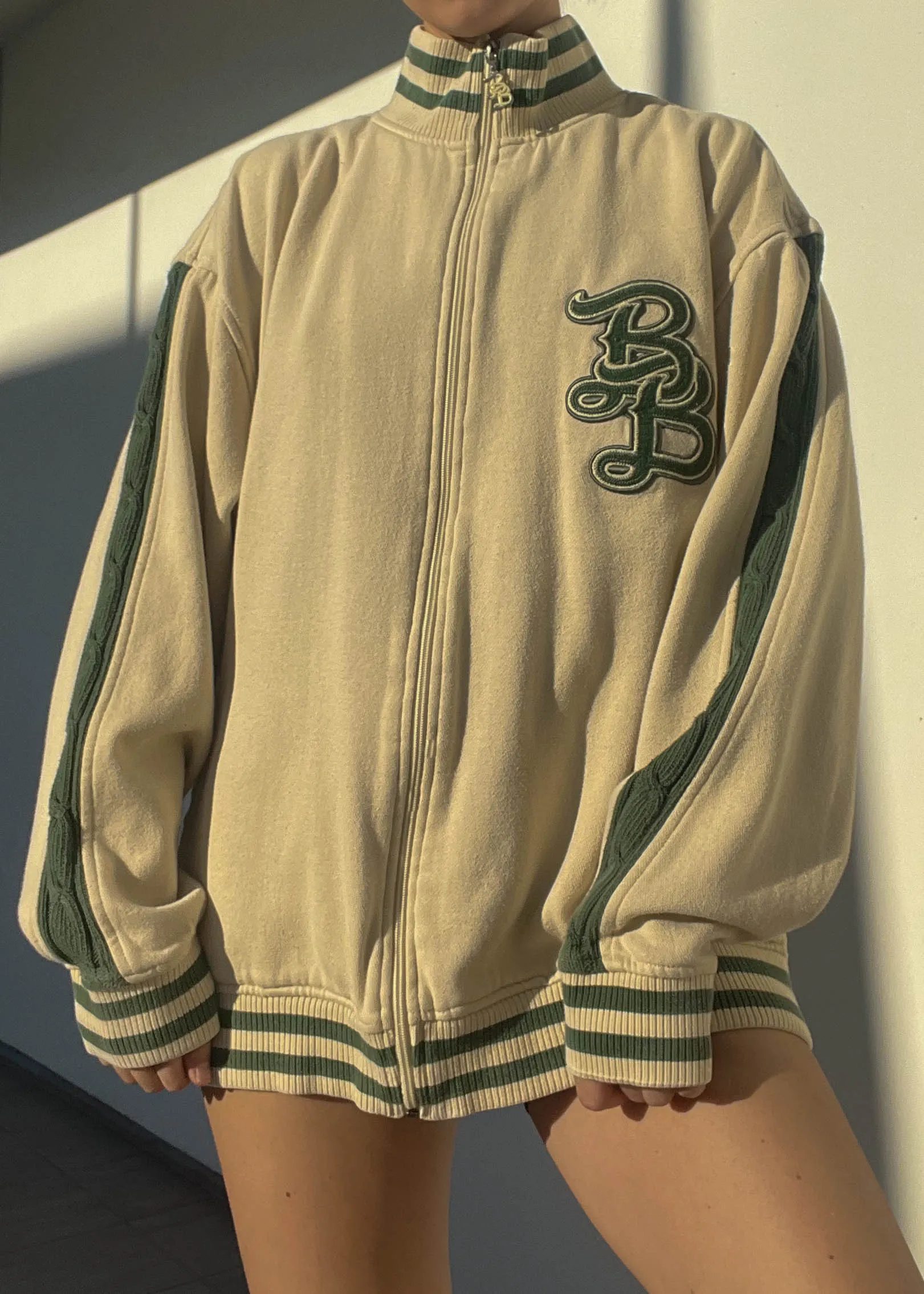 Beige & Green Bad Boy Jacket (XL)