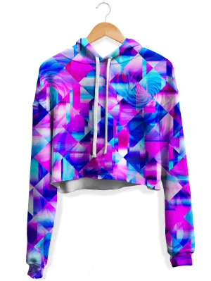 Blossom Trippy Fleece Crop Hoodie