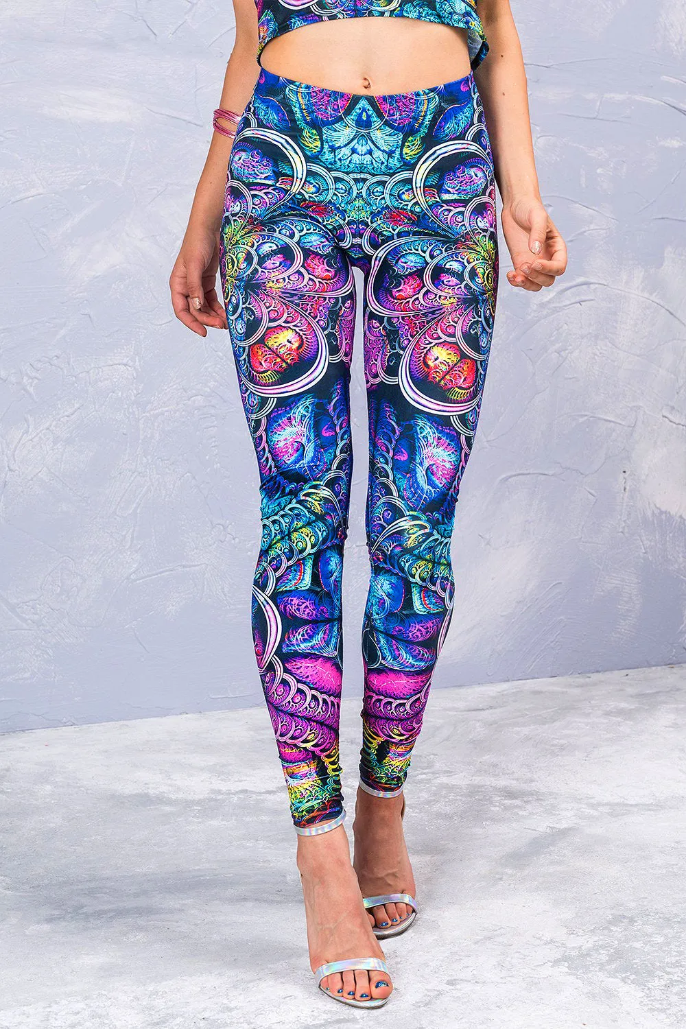 Blue Fractalz Leggings