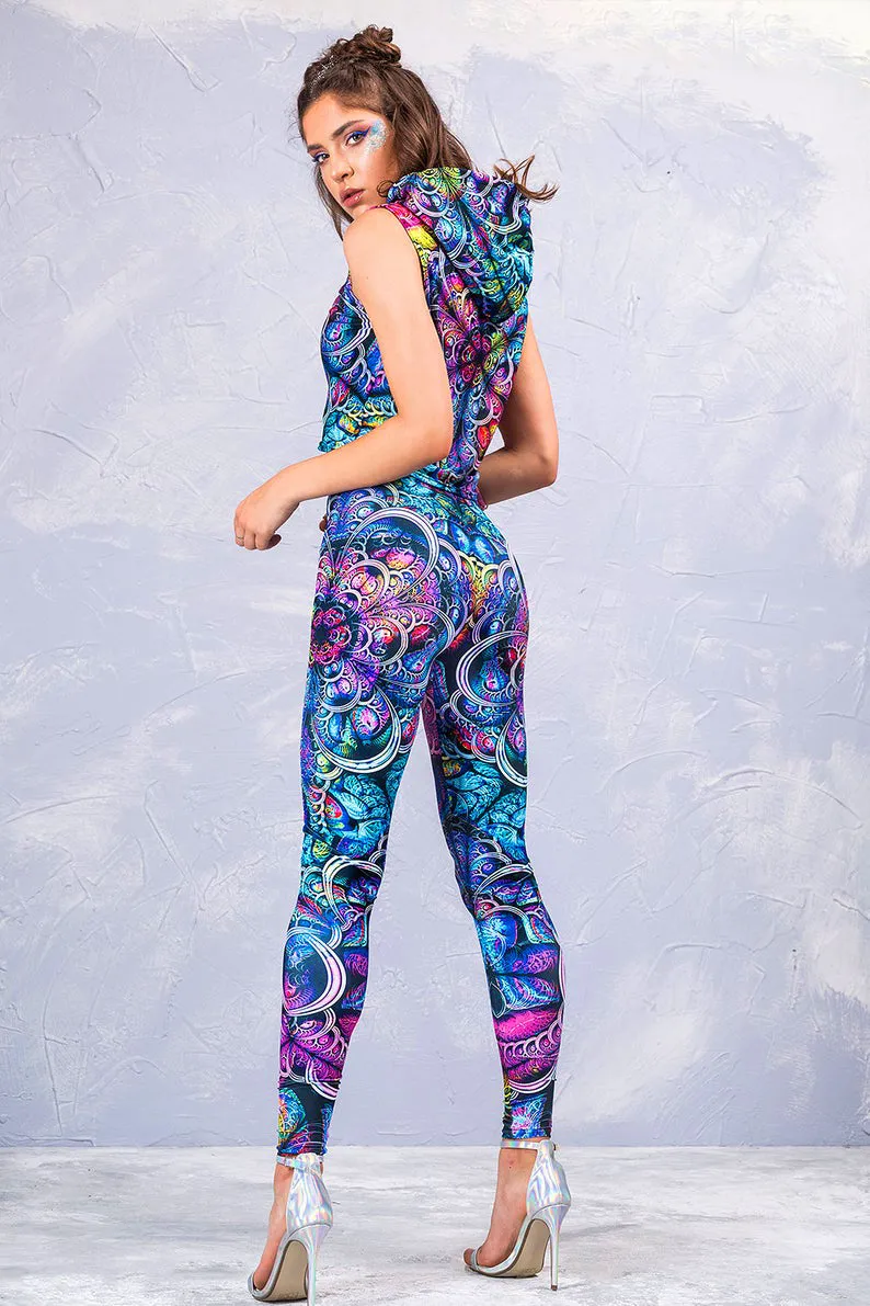 Blue Fractalz Leggings