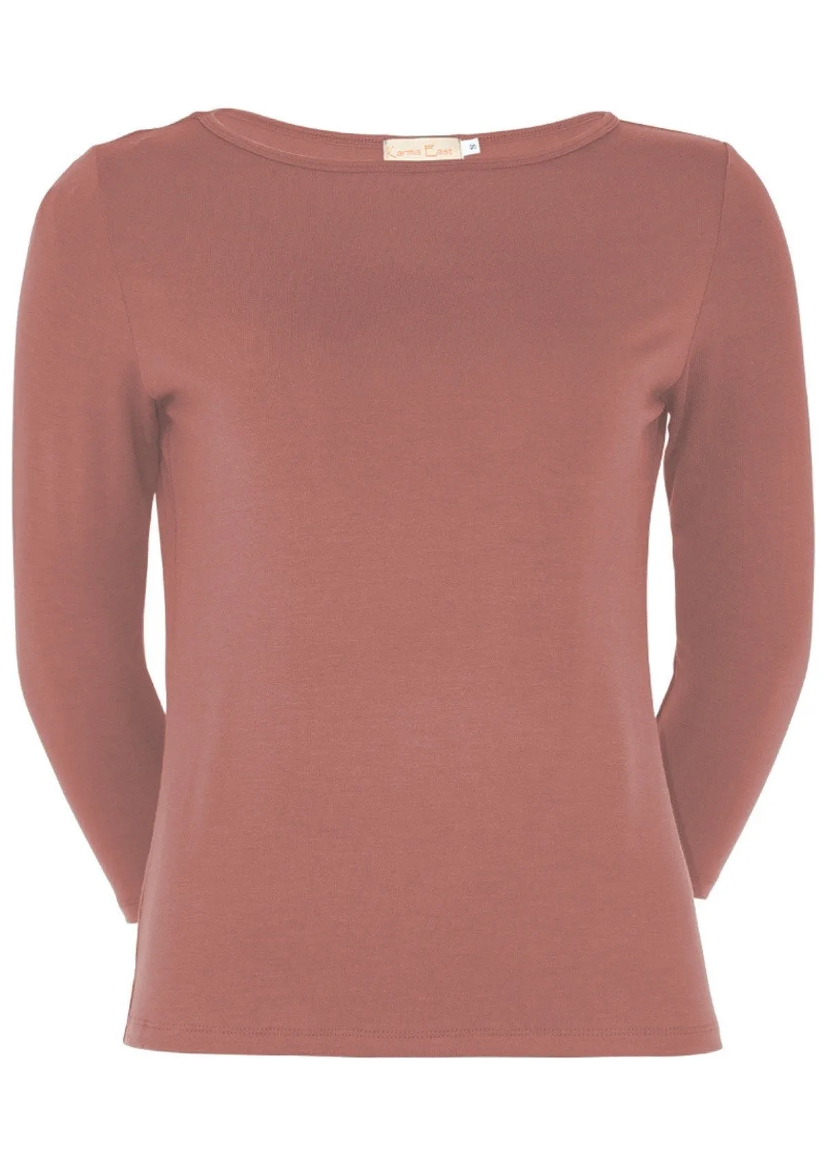 Boat Neck Top Dusty Rose