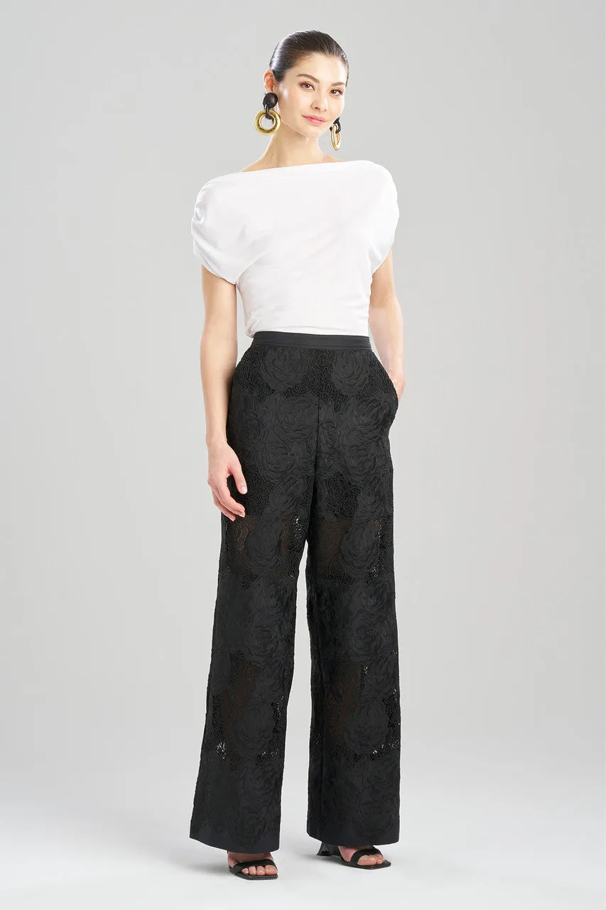 Calado Embroidery Cotton Pants