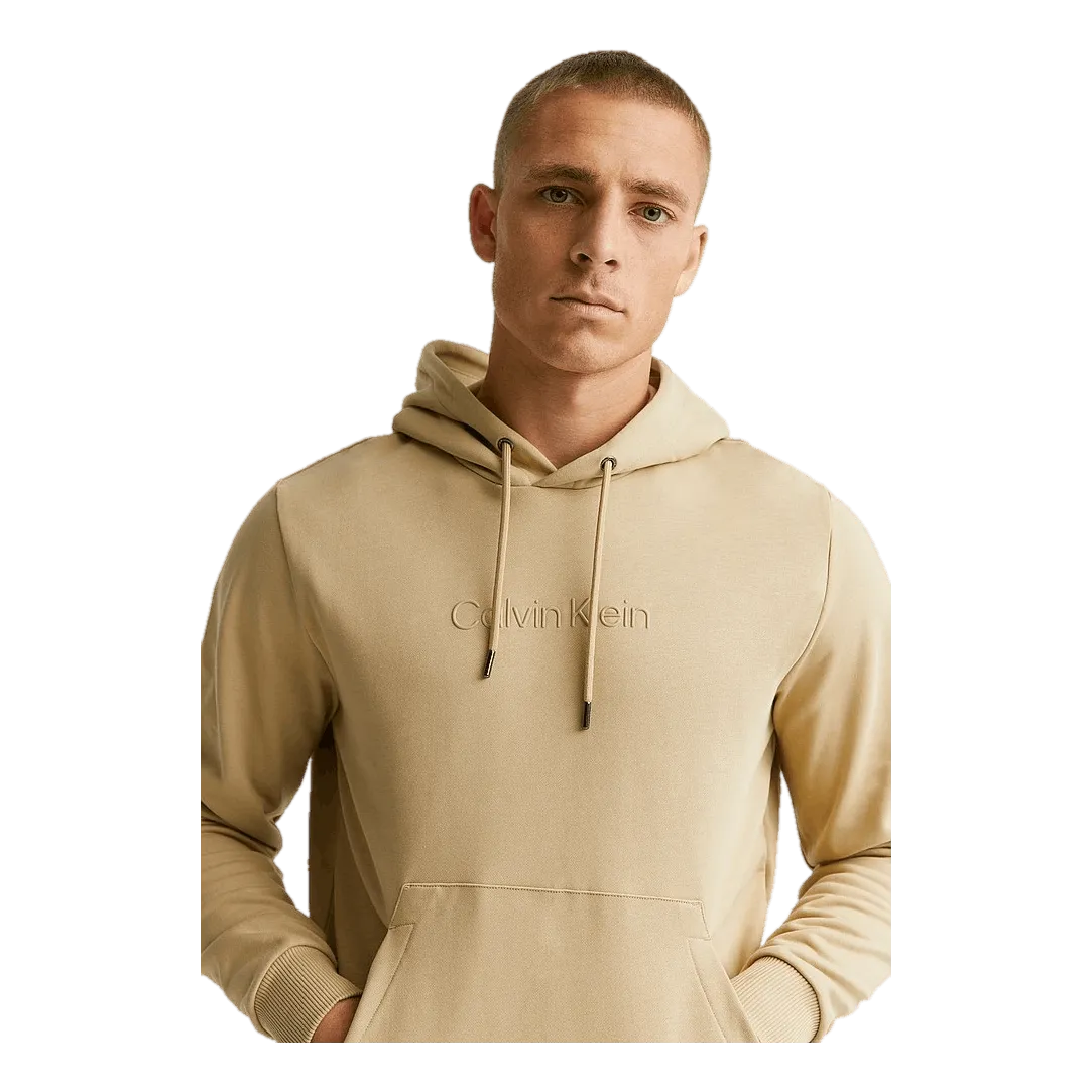 Calvin Klein Modern Front Logo Hoodie Pf2 - Travertine