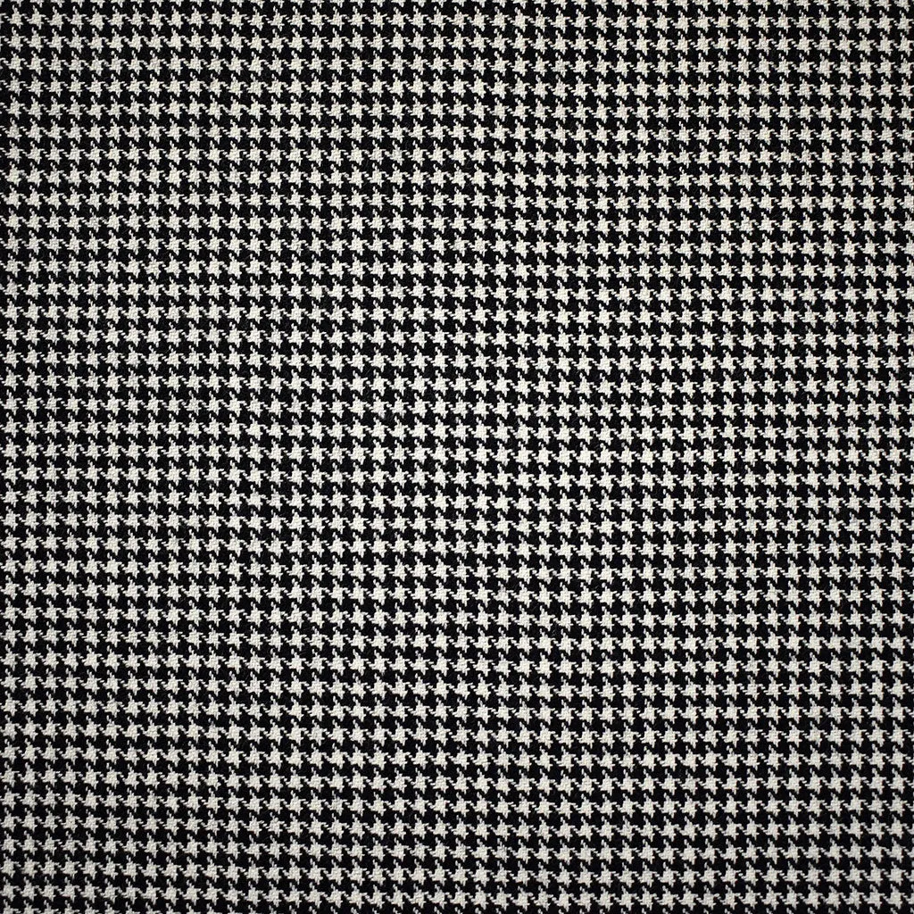 Classic Houndstooth Wool Suiting Black/Vanilla