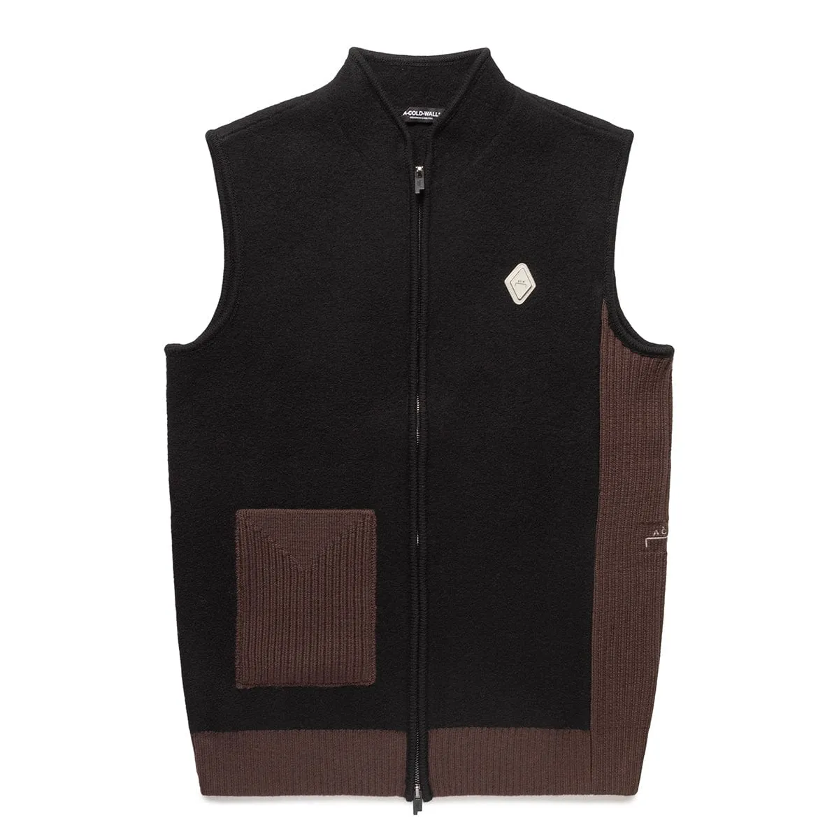 CONTRAST KNIT GILET