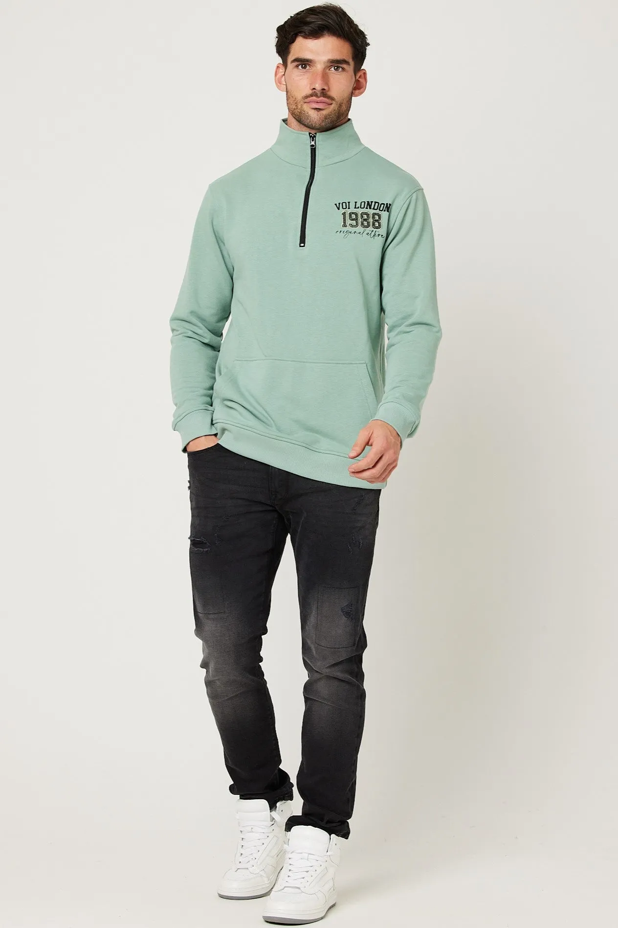 Crestfield 1/4 Zip Jumper - Green