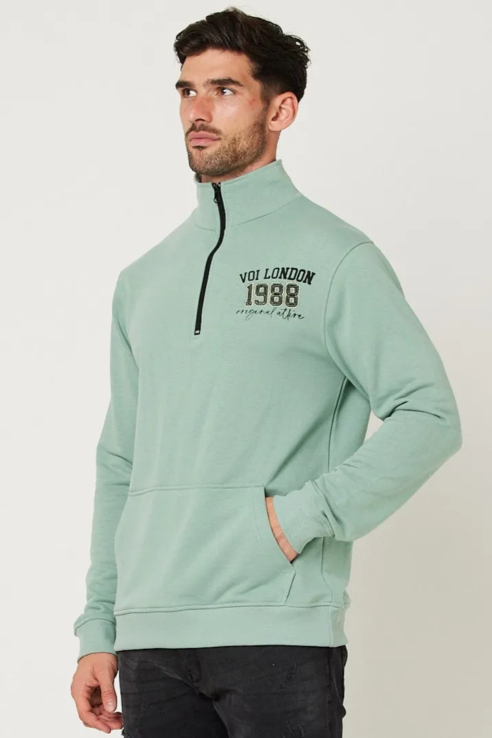 Crestfield 1/4 Zip Jumper - Green