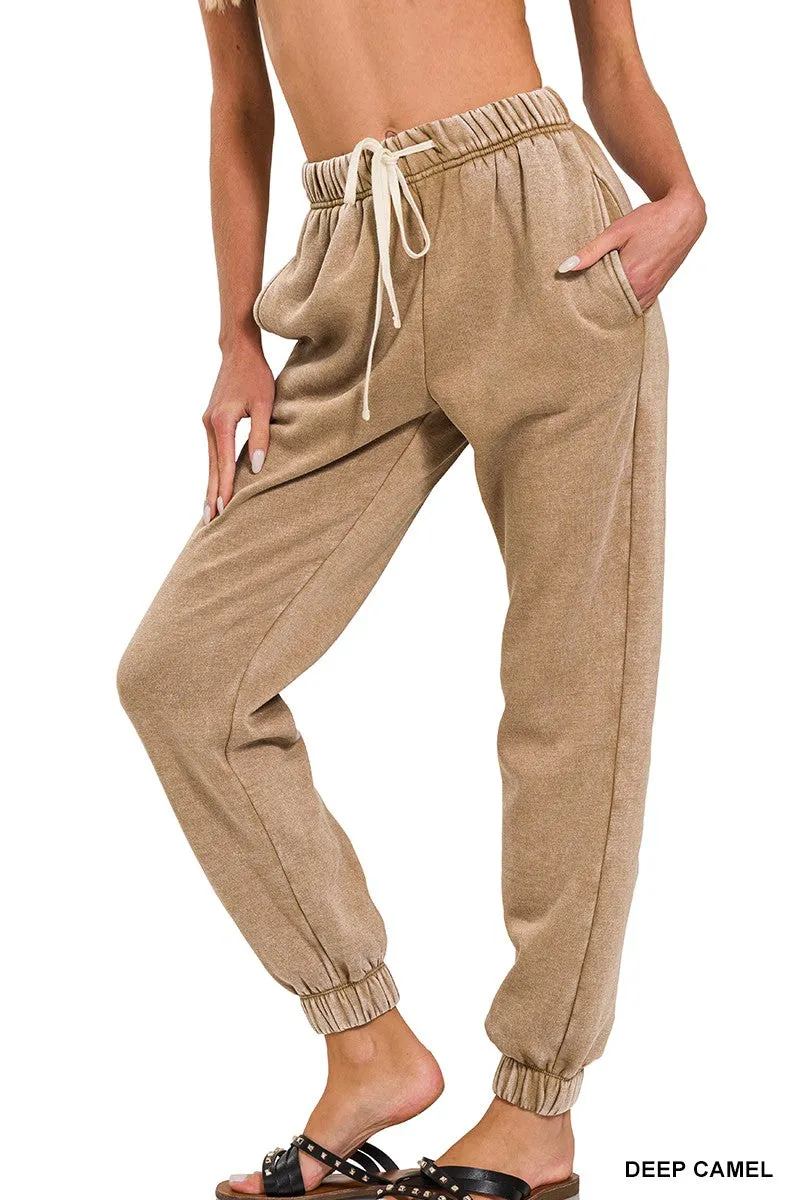 Crisp Morning Fleece Joggers | ZENANA*