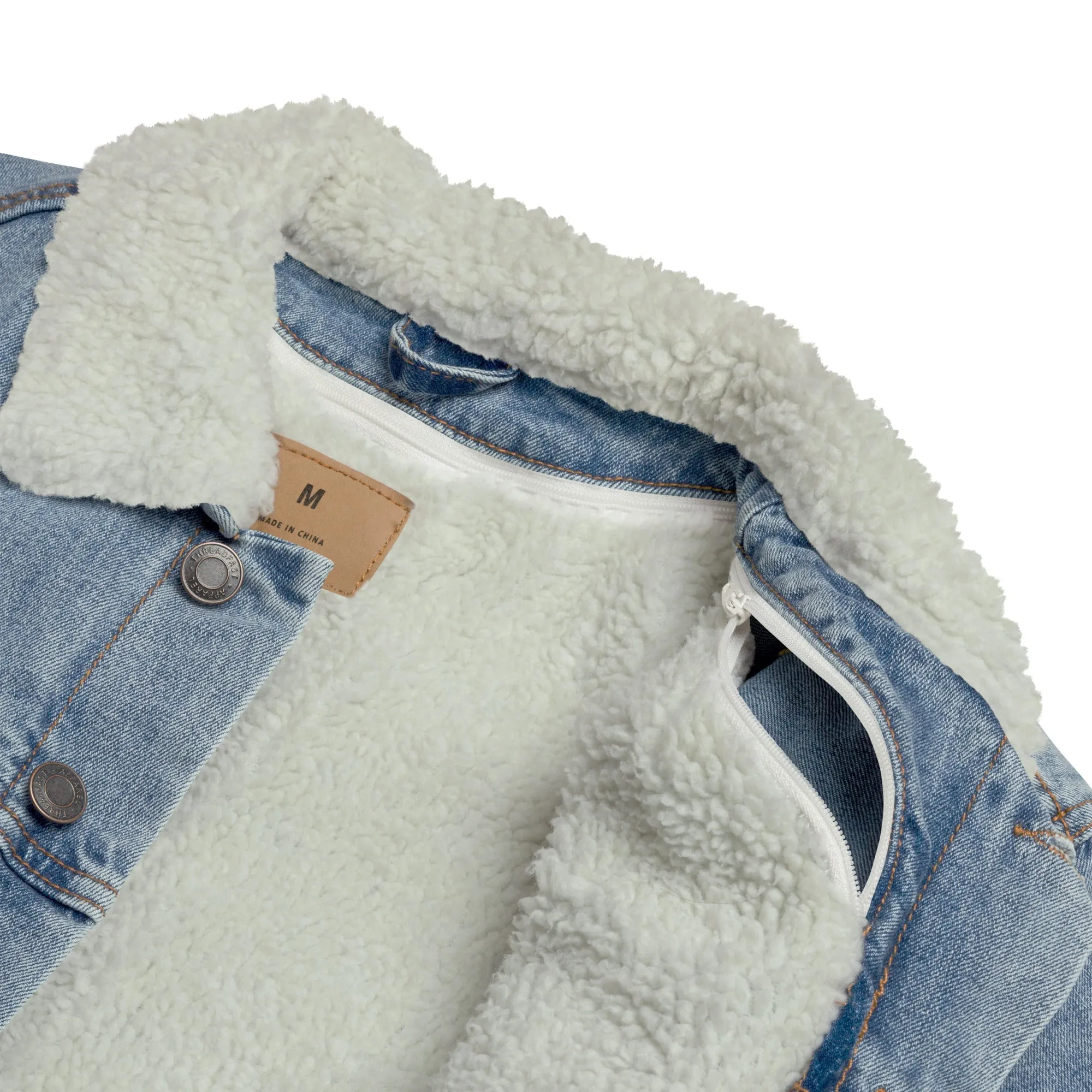 DF - Unisex Light Denim Sherpa Jacket