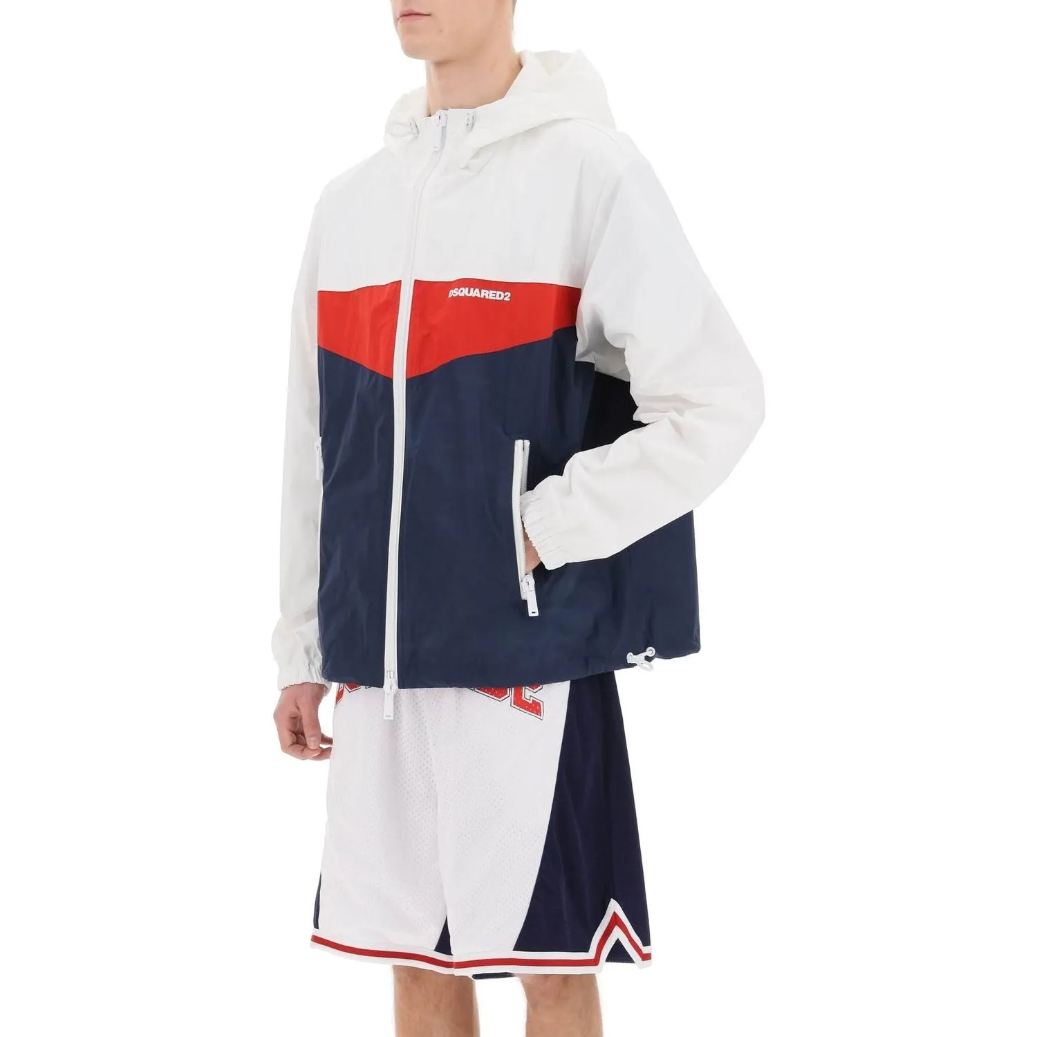 Dsquared2 color block windbreaker jacket