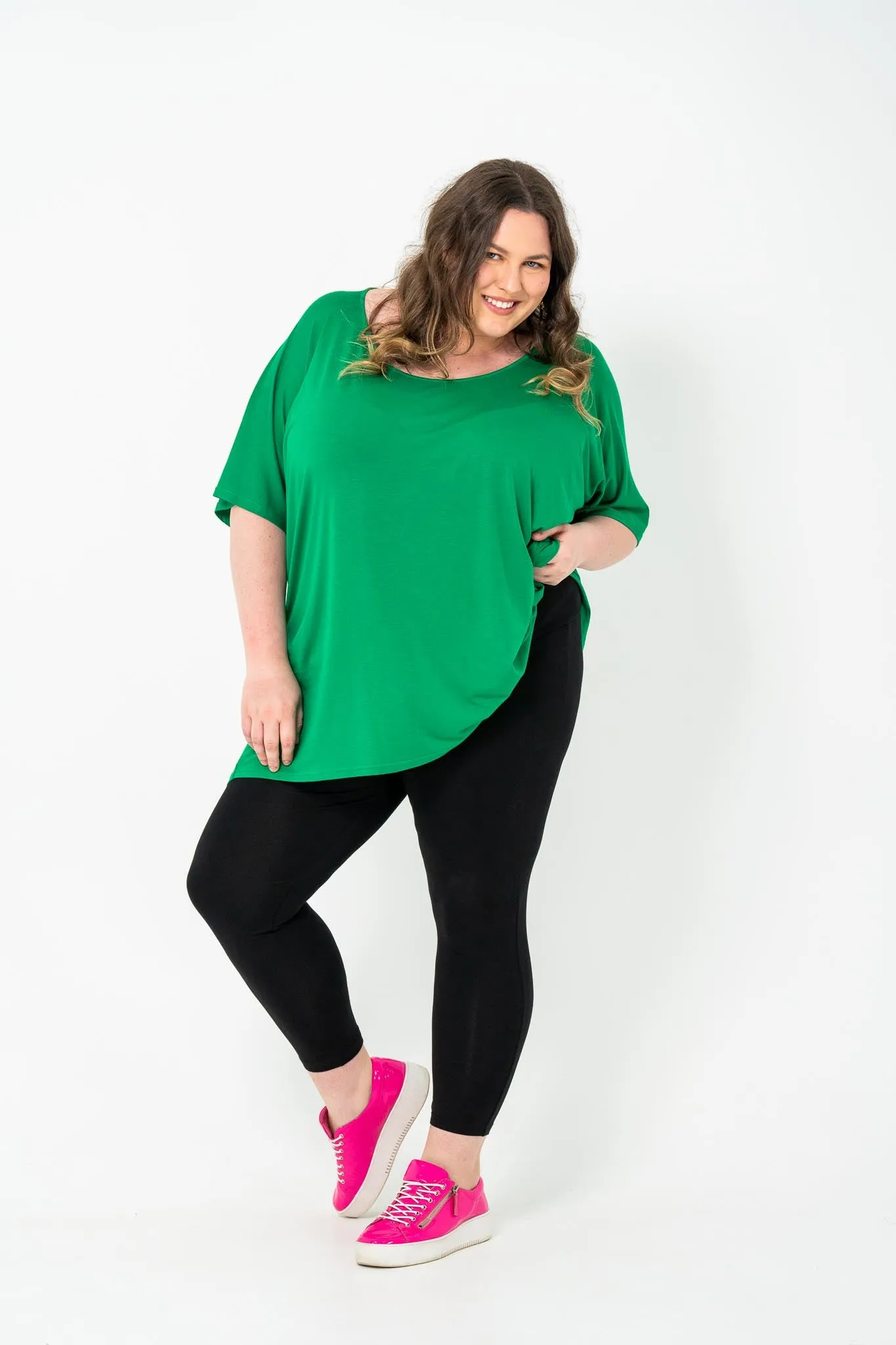 'ENVY' OVERSIZED 'BOX' Top - Green