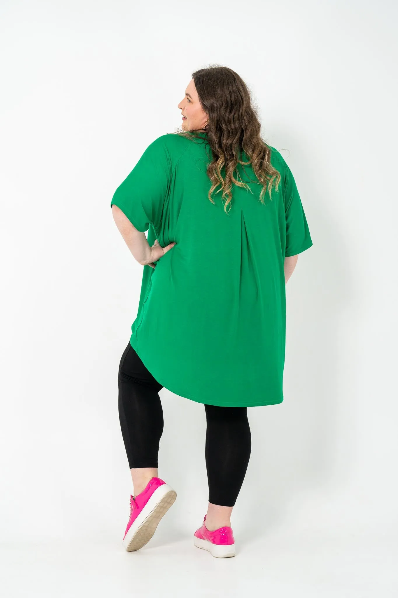 'ENVY' OVERSIZED 'BOX' Top - Green