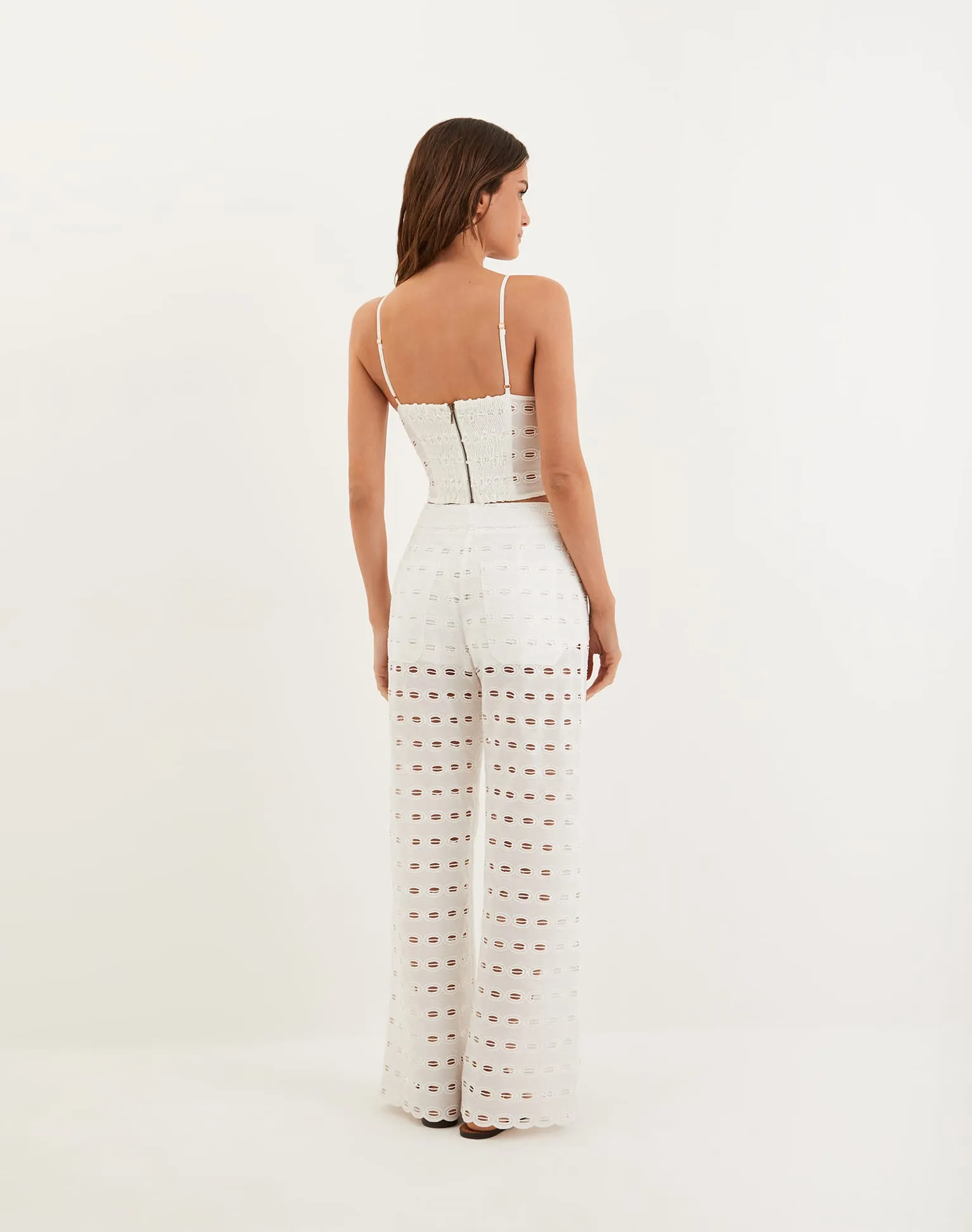 Eyelet Raya Pants - Off White