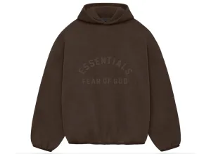 Fear of God Essentials Nylon Fleece Hoodie in Heather Wood