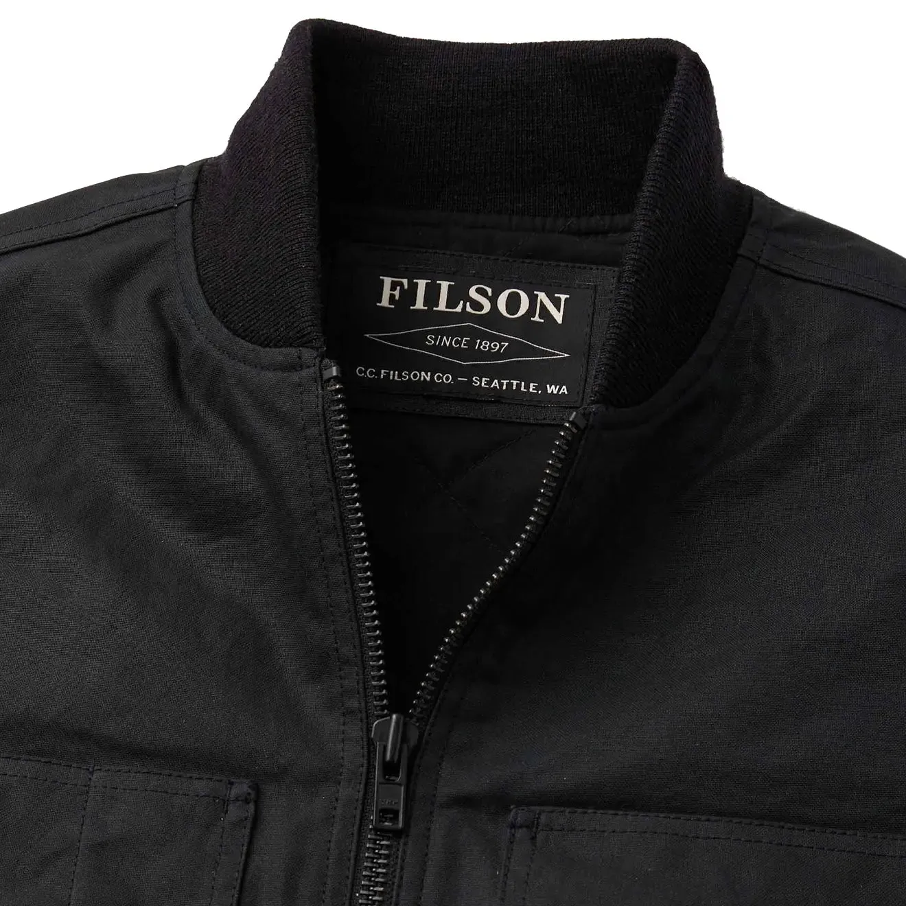 Filson Tin Cloth Insulated Work Vest Black