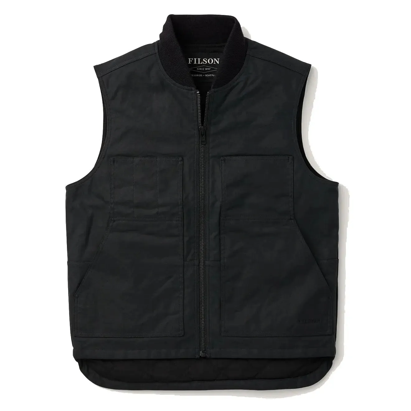 Filson Tin Cloth Insulated Work Vest Black