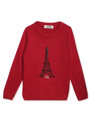 Girls Red Sweater