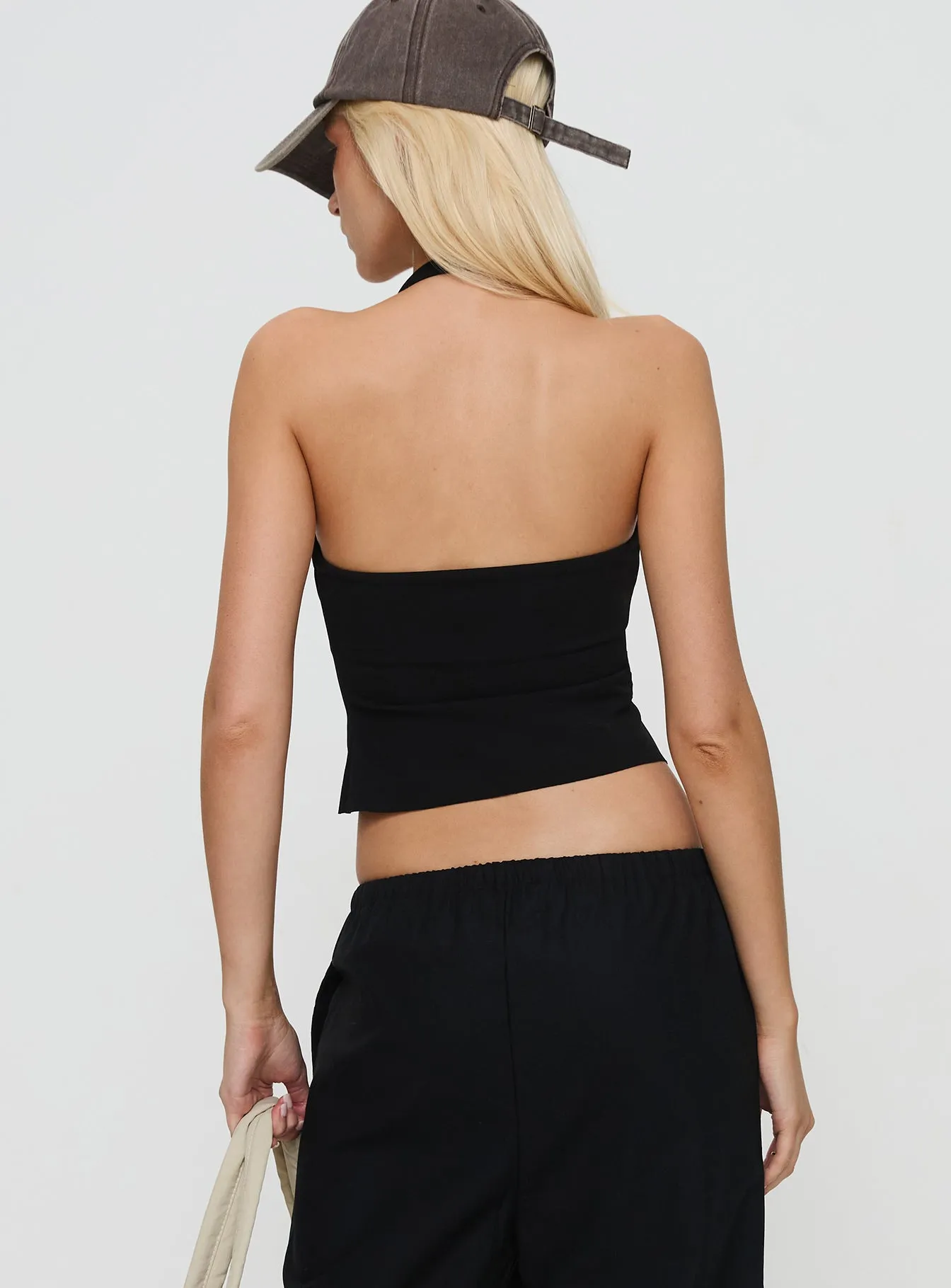 Glint Asymmetrical Top Black