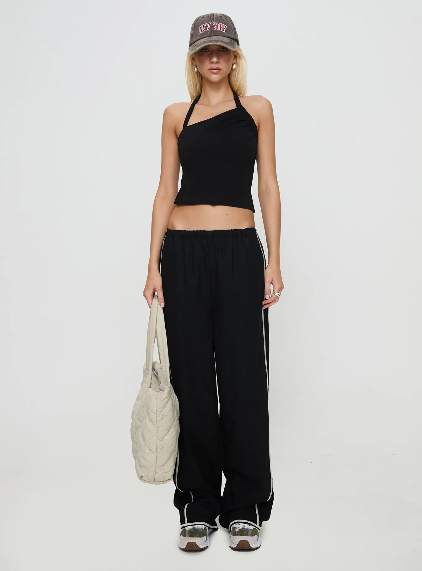 Glint Asymmetrical Top Black