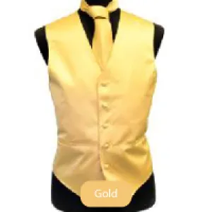 Gold Mens Solid Vest