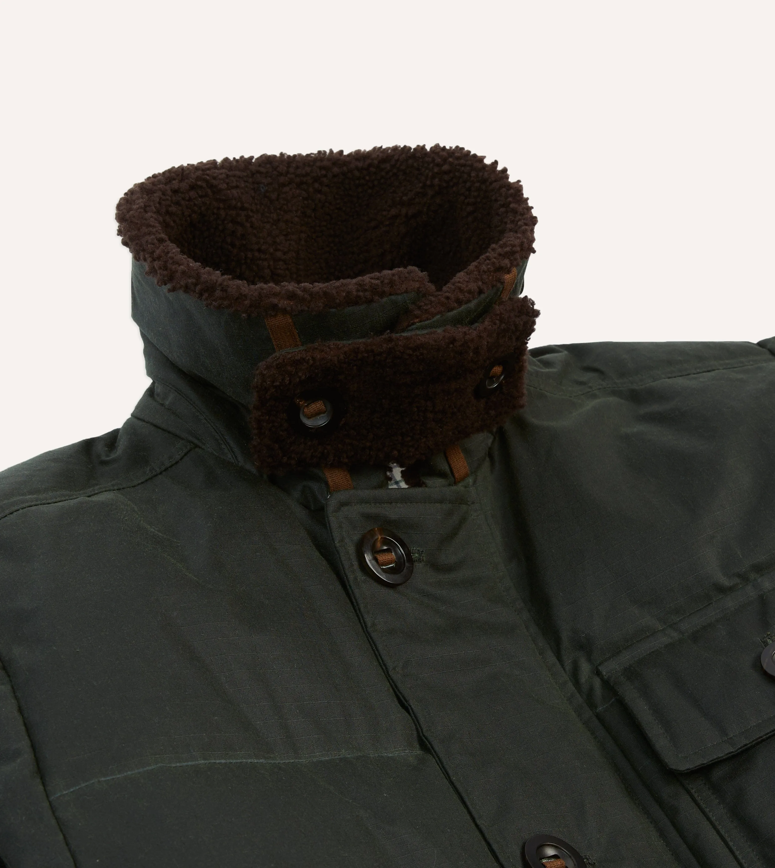 Green Waxed Cotton Expedition Parka