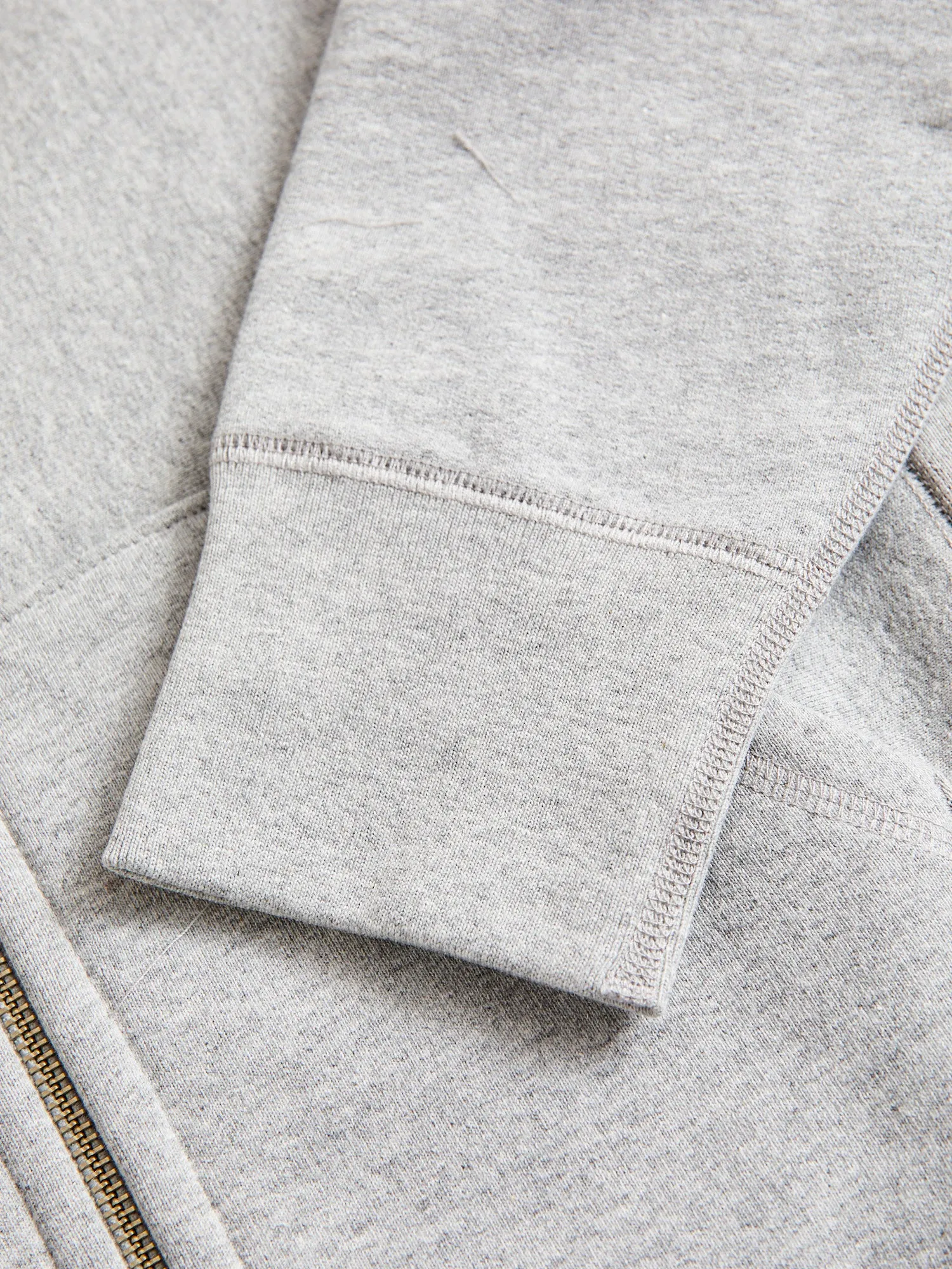 Heavyweight Zip Hoodie in Heather Grey