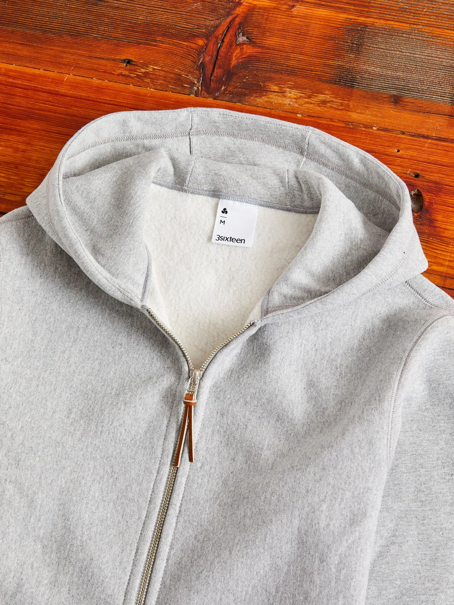 Heavyweight Zip Hoodie in Heather Grey