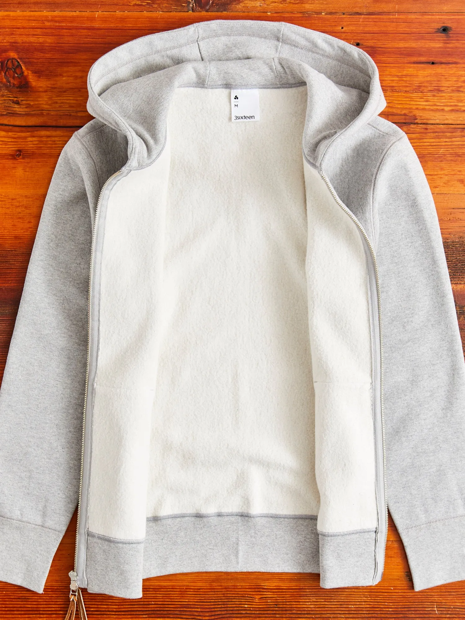 Heavyweight Zip Hoodie in Heather Grey