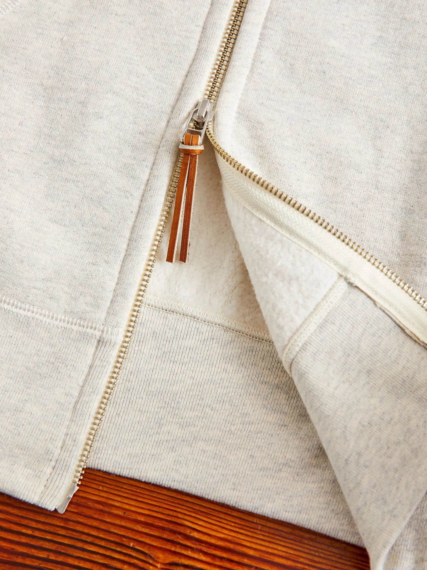 Heavyweight Zip Hoodie in Oatmeal