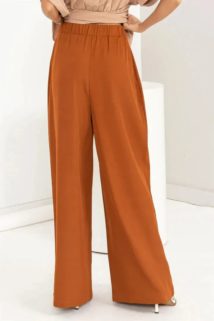 HIGH-WAIST WIDE-LEG PANTS