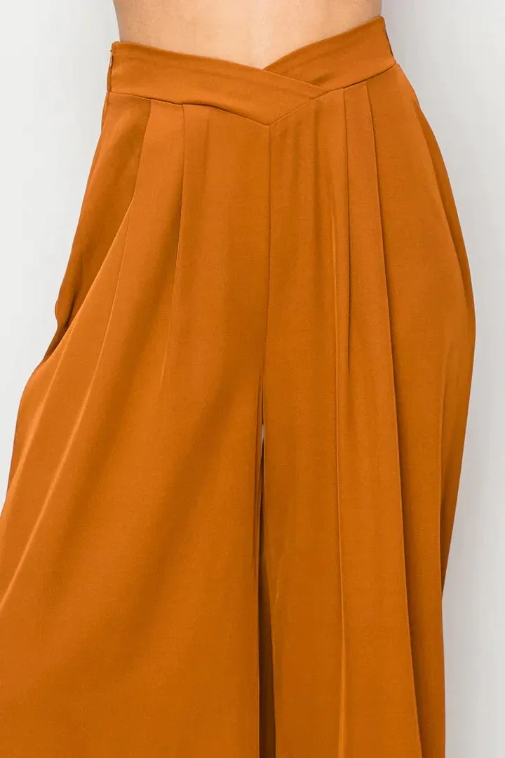 HIGH-WAIST WIDE-LEG PANTS