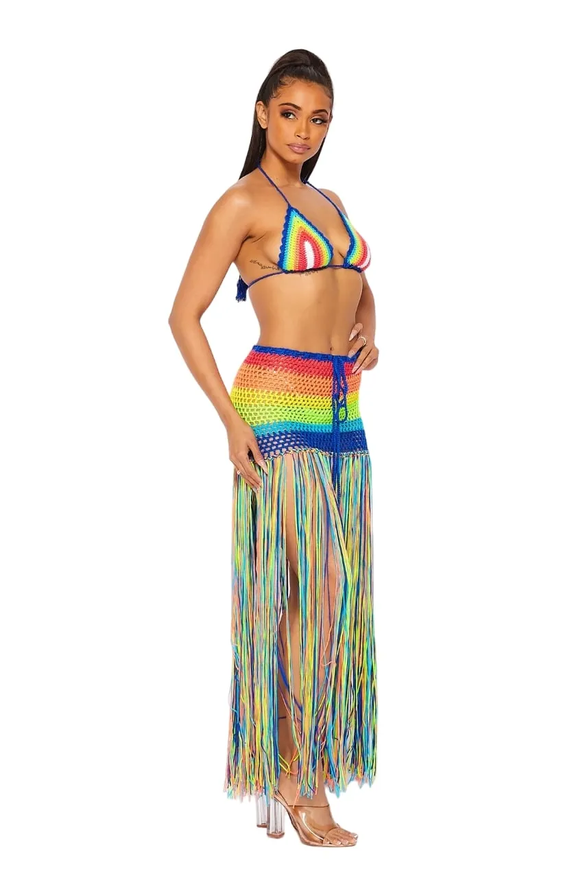 Hot & Delicious Women's Seas The Rainbow Skirt