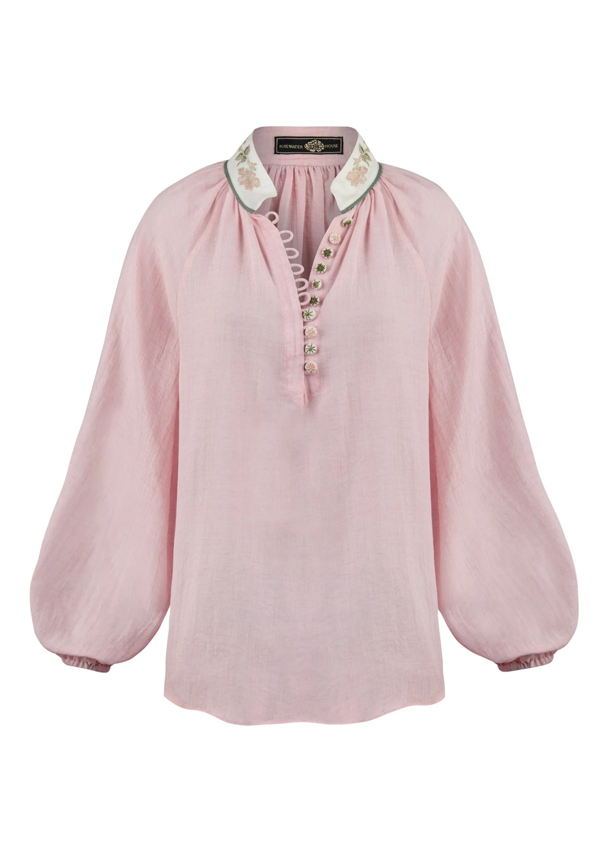 Ivy Blouse - Pink & White by RosewaterHouse