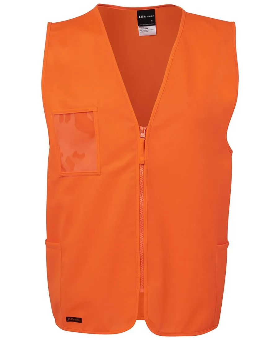 JB's Hi Vis Zip Safety Vest - 6HVSZ