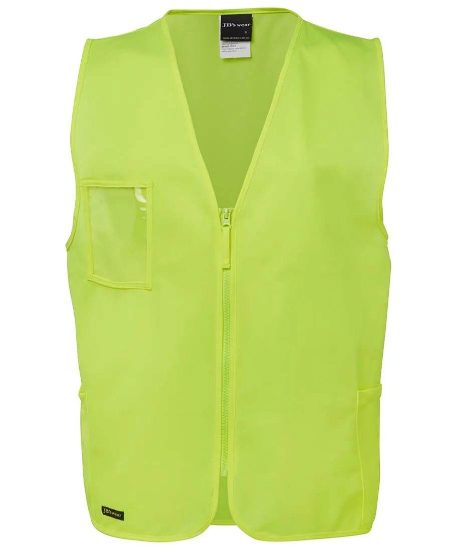 JB's Hi Vis Zip Safety Vest - 6HVSZ