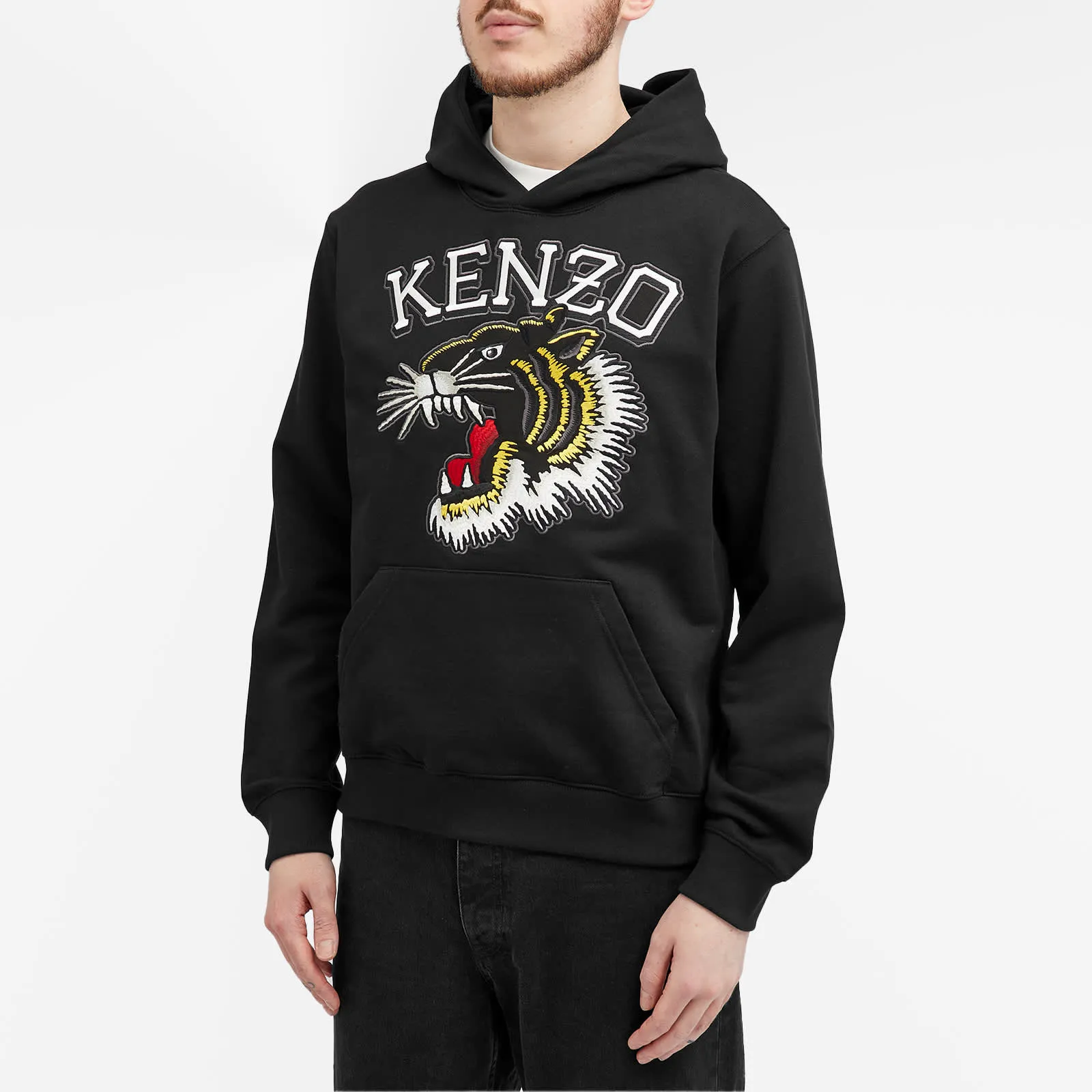 Kenzo Tiger Varsity Slim Popover Hoodie, black