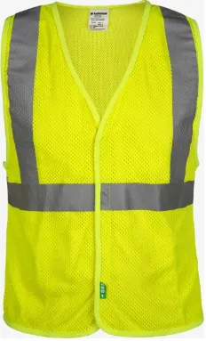 Lakeland V8AM0112VL Class 2 FR Modacrylic Mesh Hi-Vis Vest with Hook and Loop Closure