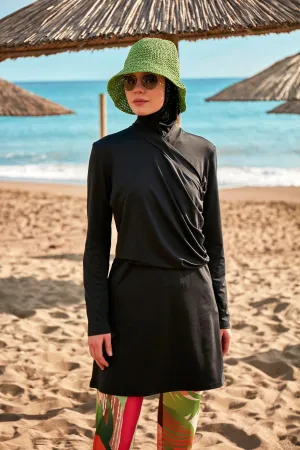 Lycra Black Burkini Modest Swimwear M2471