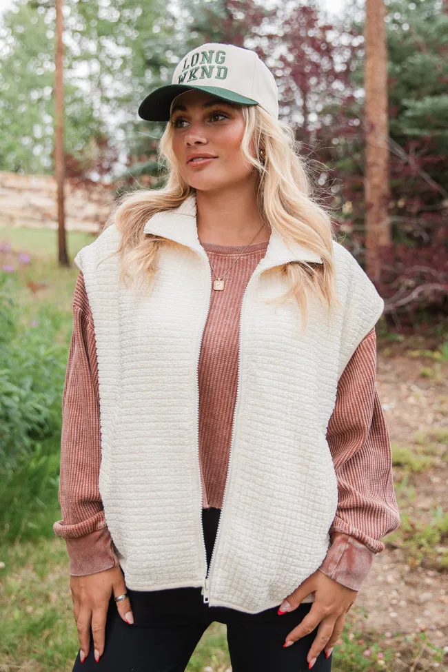 Make The Call Cream Quilted Vest FINAL SALE