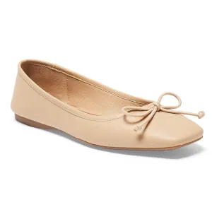 Maya Flat in Nude Leather