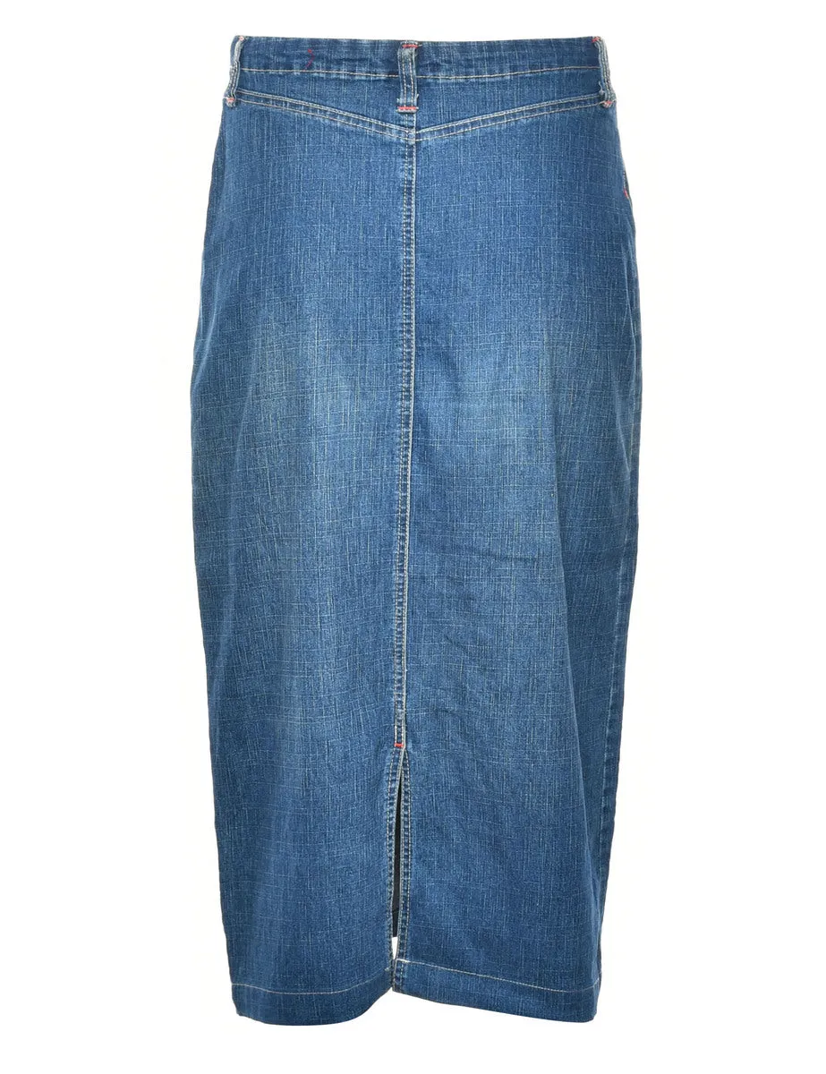 Medium Wash Classic Denim Skirt - S