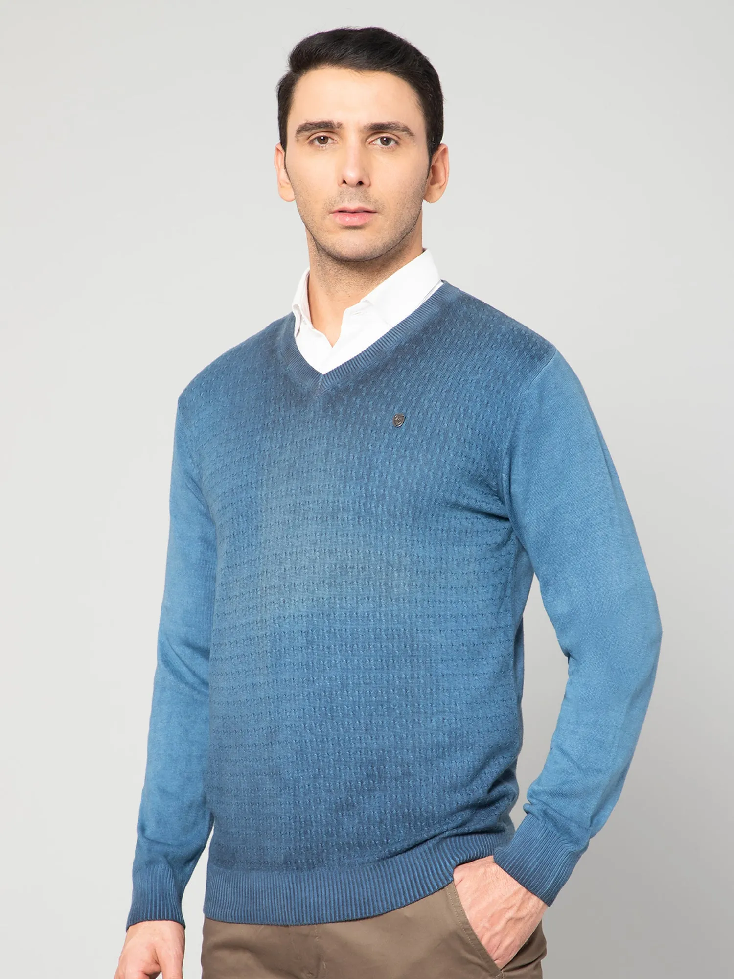 Men Blue Sweater