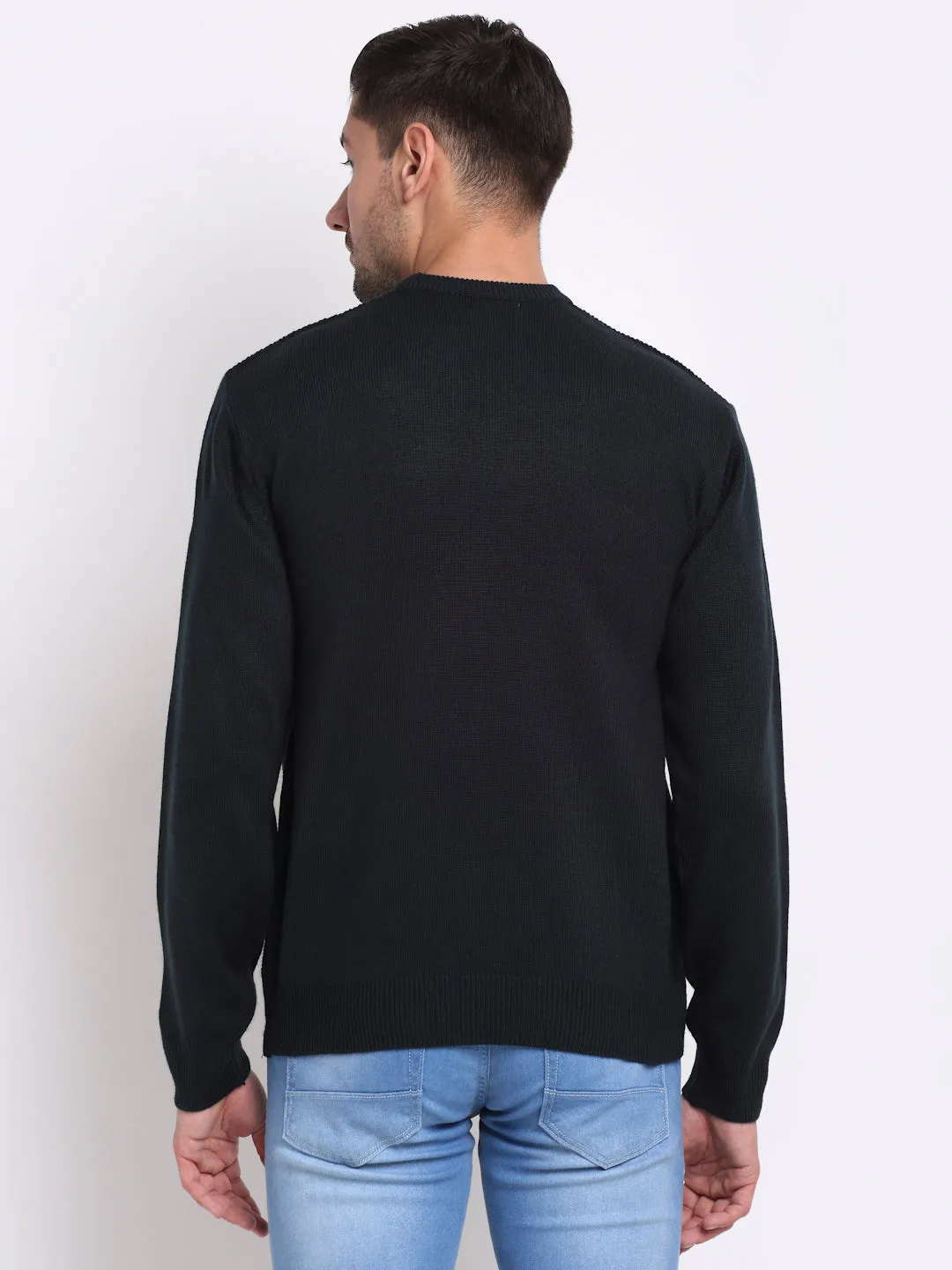 Men Grey Pullover Sweater